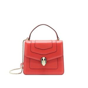 Bulgari Red Crossbody Bag with Gold Accents (Excellent Condition)